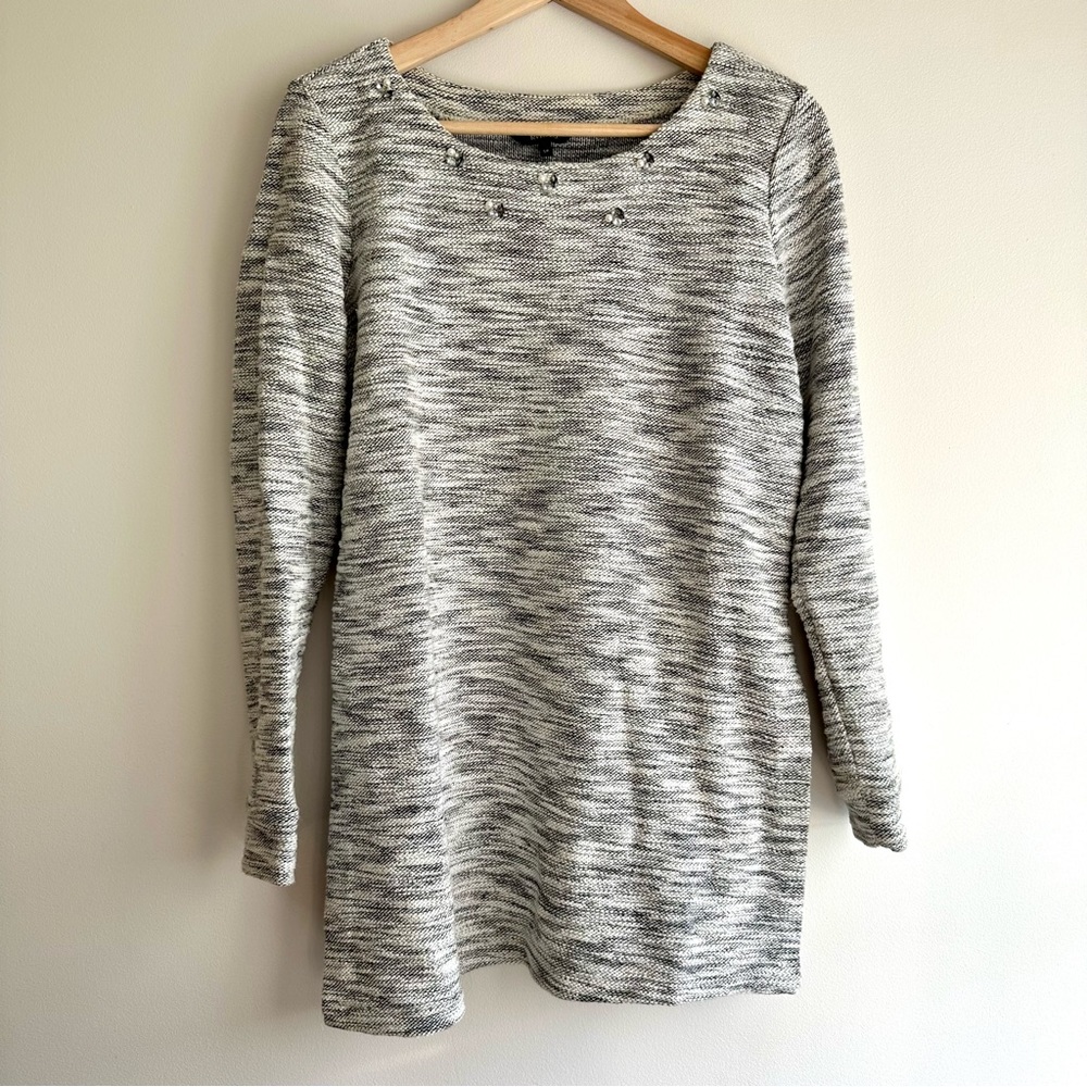 RW&CO | Grey Embellished Tunic Sweater